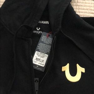 Black true religion hoodie